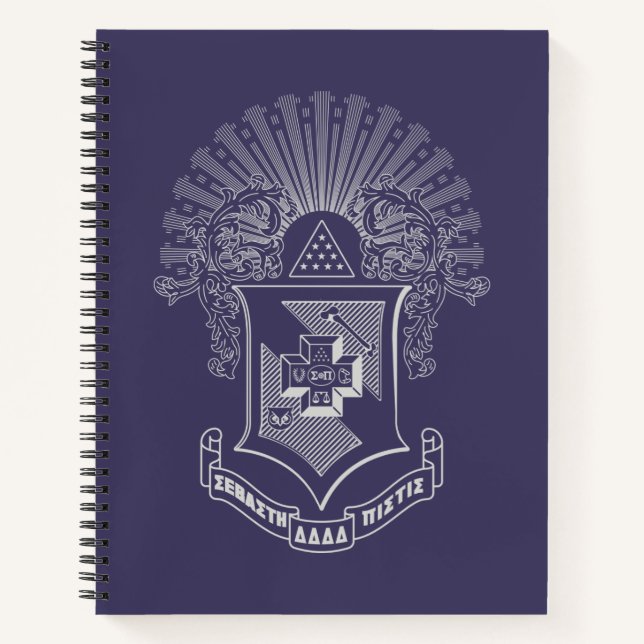 Sigma Pi Fraternity Official Coat of Arms Notebook (Front)