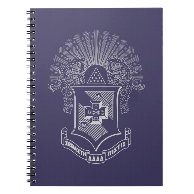 Sigma Pi Fraternity Official Coat of Arms Notebook (Front)