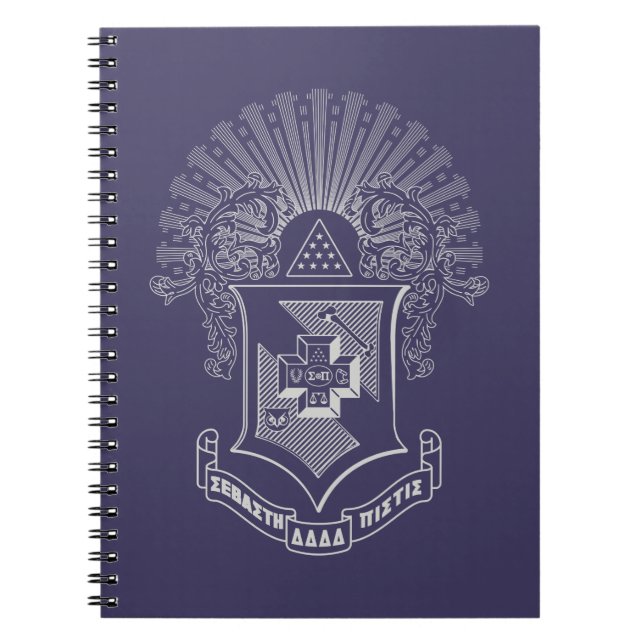 Sigma Pi Fraternity Official Coat of Arms Notebook (Front)