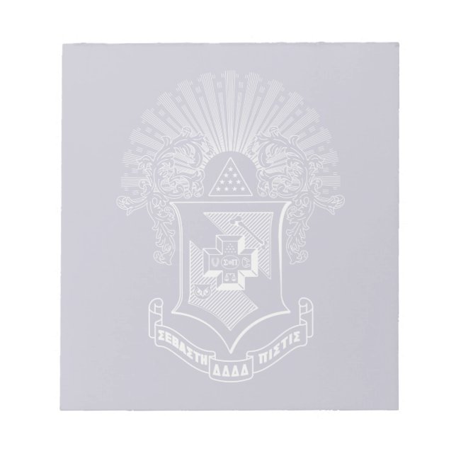 Sigma Pi Fraternity Official Coat of Arms Notepad (Front)