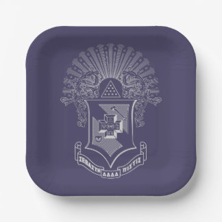 Sigma Pi Fraternity Official Coat of Arms Paper Plates