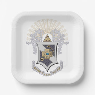 Sigma Pi Fraternity Official Coat of Arms Paper Plates