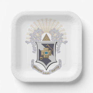 Sigma Pi Fraternity Official Coat of Arms Paper Plates