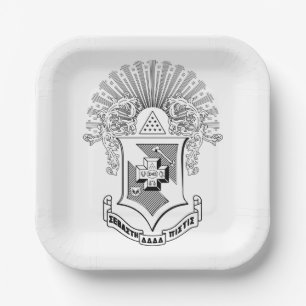 Sigma Pi Fraternity Official Coat of Arms Paper Plates