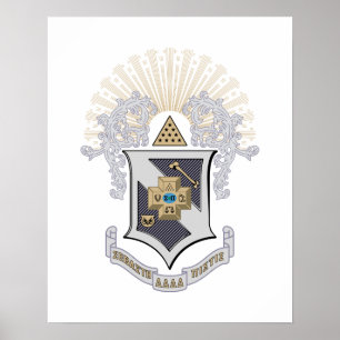 Sigma Pi Fraternity Official Coat of Arms Poster