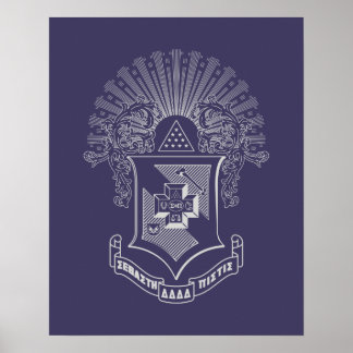 Sigma Pi Fraternity Official Coat of Arms Poster