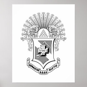 Sigma Pi Fraternity Official Coat of Arms Poster