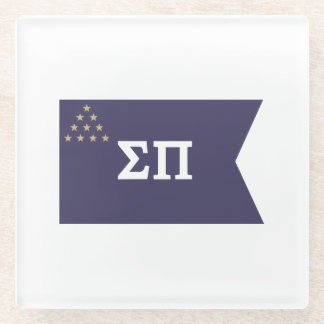 Sigma Pi Fraternity Official Flag Glass Coaster