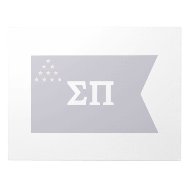 Sigma Pi Fraternity Official Flag Notepad (Front)