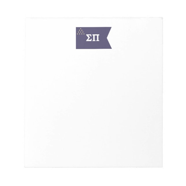 Sigma Pi Fraternity Official Flag Notepad (Front)