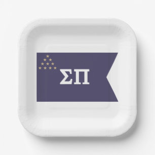 Sigma Pi Fraternity Official Flag Paper Plates