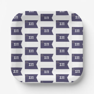 Sigma Pi Fraternity Official Flag Paper Plates