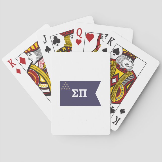 Sigma Pi Fraternity Official Flag Poker Cards (Back)