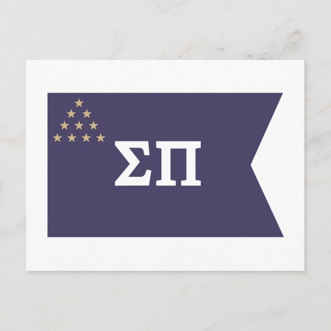 Sigma Pi Fraternity Official Flag Postcard (Front)