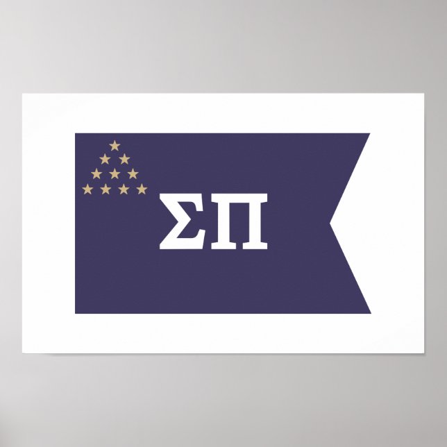 Sigma Pi Fraternity Official Flag Poster (Front)
