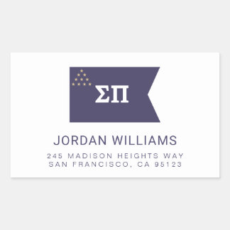 Sigma Pi Fraternity Official Flag Rectangular Sticker