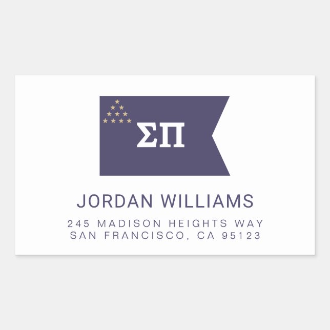 Sigma Pi Fraternity Official Flag Rectangular Sticker (Front)