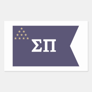 Sigma Pi Fraternity Official Flag Rectangular Sticker