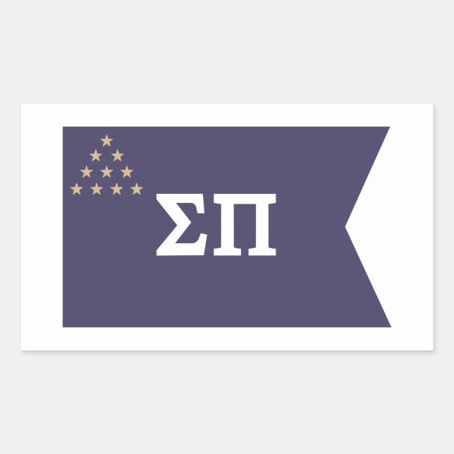 Sigma Pi Fraternity Official Flag Rectangular Sticker (Front)
