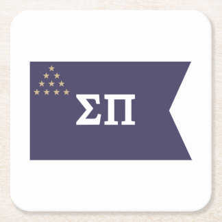 Sigma Pi Fraternity Official Flag Square Paper Coaster