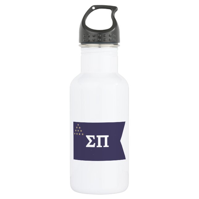 Sigma Pi Fraternity Official Flag Stainless Steel Water Bottle (Front)