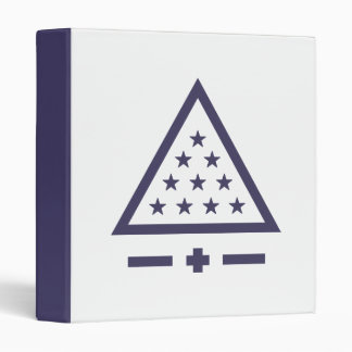 Sigma Pi Fraternity Radiant Triangle Stars Symbol 3 Ring Binder