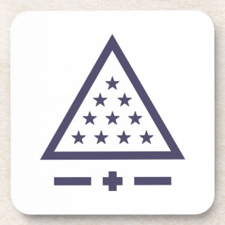 Sigma Pi Fraternity Radiant Triangle Stars Symbol Beverage Coaster