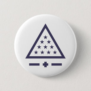 Sigma Pi Fraternity Radiant Triangle Stars Symbol Button
