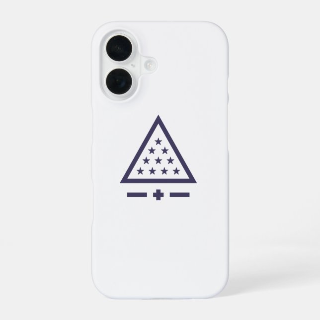 Sigma Pi Fraternity Radiant Triangle Stars Symbol iPhone Case (Back)