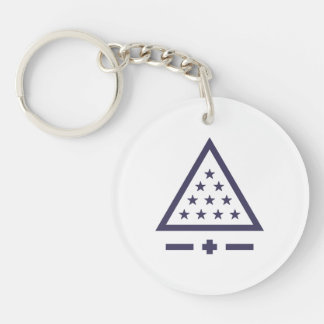 Sigma Pi Fraternity Radiant Triangle Stars Symbol Keychain