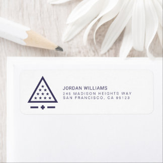 Sigma Pi Fraternity Radiant Triangle Stars Symbol Label