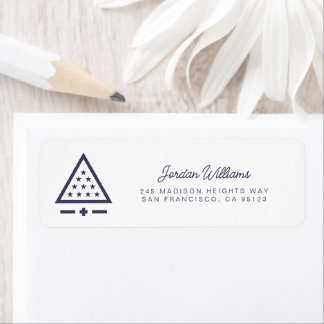 Sigma Pi Fraternity Radiant Triangle Stars Symbol Label