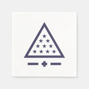 Sigma Pi Fraternity Radiant Triangle Stars Symbol Napkins