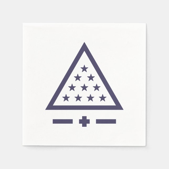 Sigma Pi Fraternity Radiant Triangle Stars Symbol Napkins (Front)