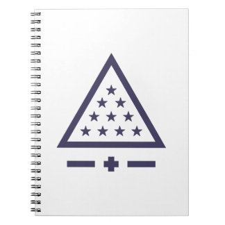Sigma Pi Fraternity Radiant Triangle Stars Symbol Notebook