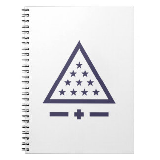 Sigma Pi Fraternity Radiant Triangle Stars Symbol Notebook