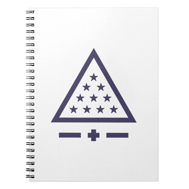 Sigma Pi Fraternity Radiant Triangle Stars Symbol Notebook (Front)