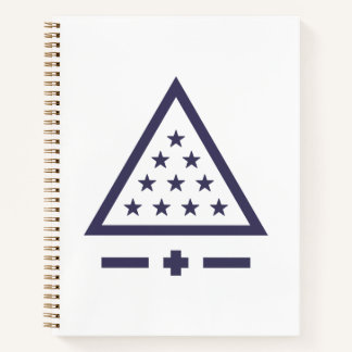 Sigma Pi Fraternity Radiant Triangle Stars Symbol Notebook