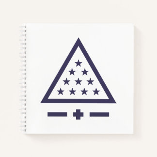 Sigma Pi Fraternity Radiant Triangle Stars Symbol Notebook