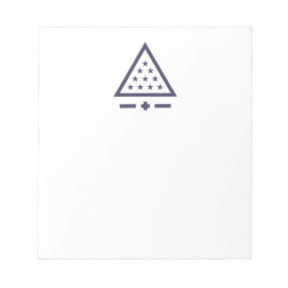 Sigma Pi Fraternity Radiant Triangle Stars Symbol Notepad