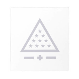 Sigma Pi Fraternity Radiant Triangle Stars Symbol Notepad