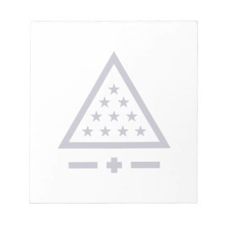 Sigma Pi Fraternity Radiant Triangle Stars Symbol Notepad