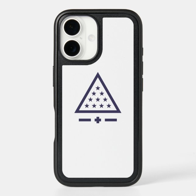 Sigma Pi Fraternity Radiant Triangle Stars Symbol Otterbox iPhone Case (Back)