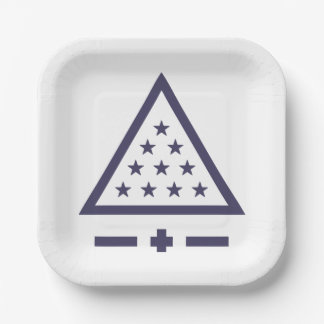 Sigma Pi Fraternity Radiant Triangle Stars Symbol Paper Plates