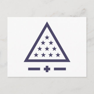 Sigma Pi Fraternity Radiant Triangle Stars Symbol Postcard