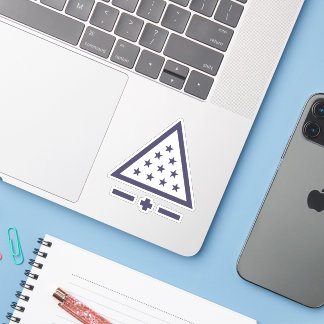 Sigma Pi Fraternity Radiant Triangle Stars Symbol Sticker