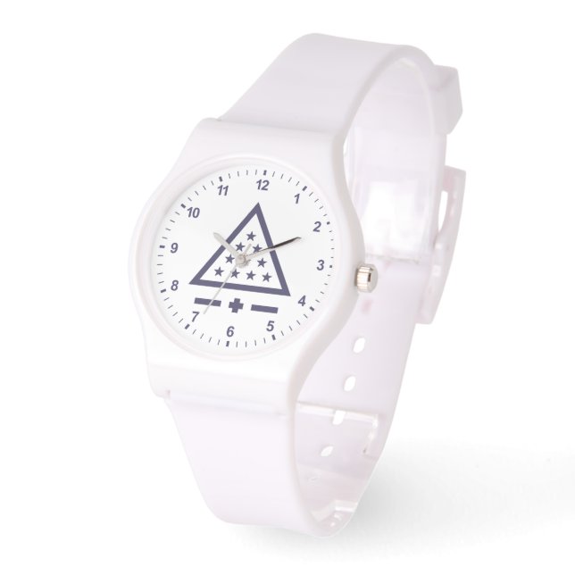 Sigma Pi Fraternity Radiant Triangle Stars Symbol Watch (Angle)