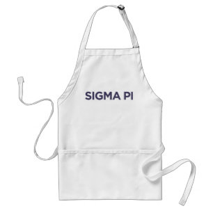 Sigma Pi Fraternity Wordmark Logo Adult Apron