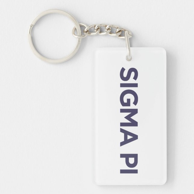 Sigma Pi Fraternity Wordmark Logo Keychain (Front)