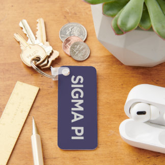 Sigma Pi Fraternity Wordmark Logo Keychain